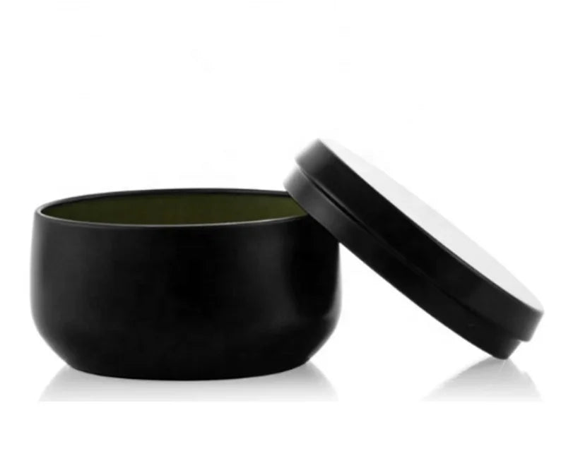 Factory Wholesale Food Safe Air Tight Matte Black Tinplate Tea Tins 8oz Customizable Colors for Craft Candle Seamless Plug-in