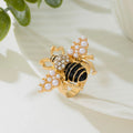 Fun Cute Enamel Animal Small Bee Ring Ladies Wholesale Pearl Rhinestone Opening Ring