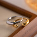 Aretas Hot Selling Products 2023  Minimalism Jewelry Stainless Steel Waterproof Opening Ring 18k Gold Plated Dome Rings