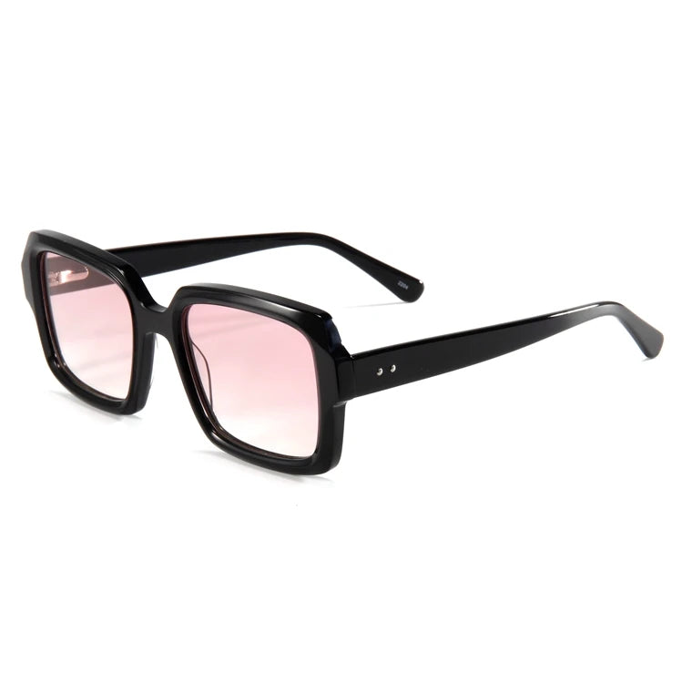 2025 Wholesale Hot Designer Custom Logo UV400 Gafas De Sol Square Style Acetate Frame Polarized TAC Colorful Lens Sunglasses