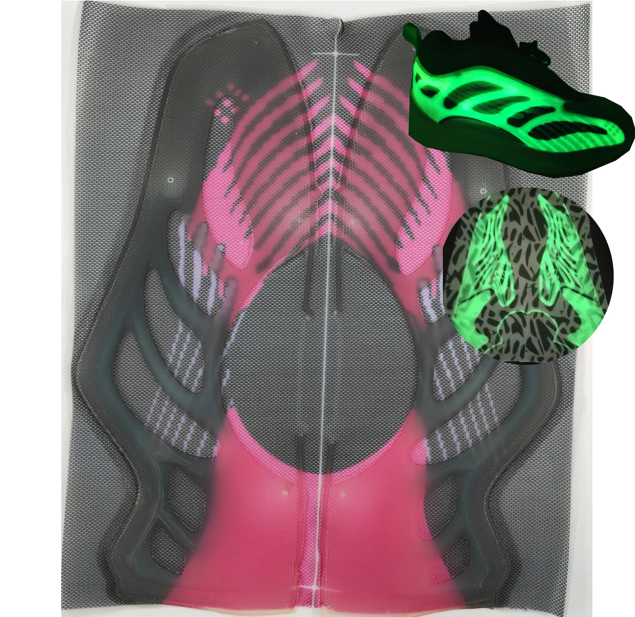 Footwear Material New Design Fashion Wholesale Upper Man Shoes Upper Luminous Sneakers Vamp Running Vamp