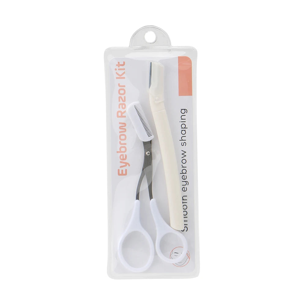 Hot Sell 3PCS  Stainless Steel Blade Eyebrow Razor Kit Beauty Tools Kit Eyebrow Trimmer