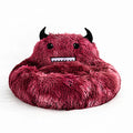 Customizable XL Small Solid Fiber Pet Sofa Warm Anti-Slip Monster Cat Dog Bed Heated Animal Cave Bed