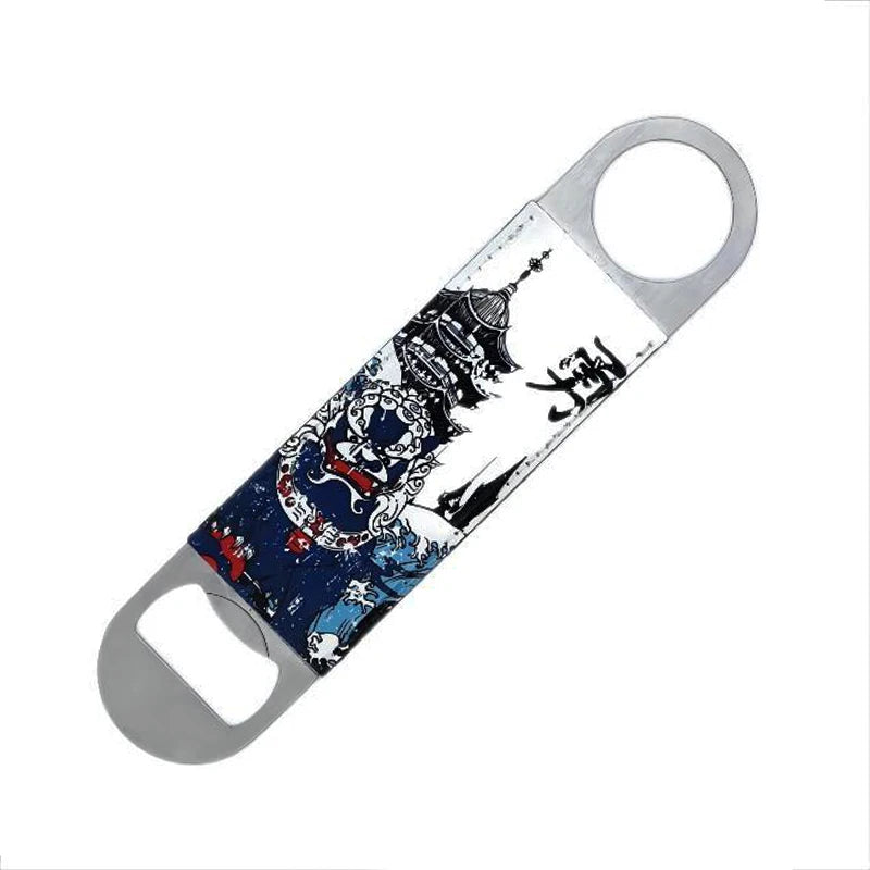 Qualisub New Design Large Size PU Leather and Metal Sublimation Bottle Opener Blanks for Heat Press in Double Sides Printing