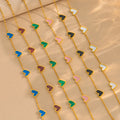 SSeesy New Arrival Vintage Waterproof Hypoallergenicity Heart Design Stainless Steel PVD 18K Real Gold Charm Bracelet for Women
