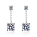 S925 Sterling Silver Charm Moissanite Earrings Classic Geometric Design Women's Jewelry with Luxurious Moissanite Gemstones