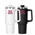 890ML Metal Mug Promotional Gifts Double Walled Mug MS029 Wholesale Vacuum Stainless Steel Carry Handle Straw Mug in Stock