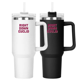 890ML Metal Mug Promotional Gifts Double Walled Mug MS029 Wholesale Vacuum Stainless Steel Carry Handle Straw Mug in Stock
