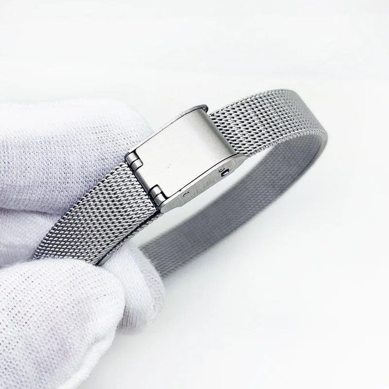 Aimgal Stainless Steel Mesh Belt Clasp Buckle Multi-size Customizable Adjustable Bracelet DIY Children's Jewelry Non Tarnish