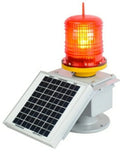 High Voltage Power Tower ICAO 2000cd Red Flashing Led Medium Intensity Solar Avation Obstruction Light