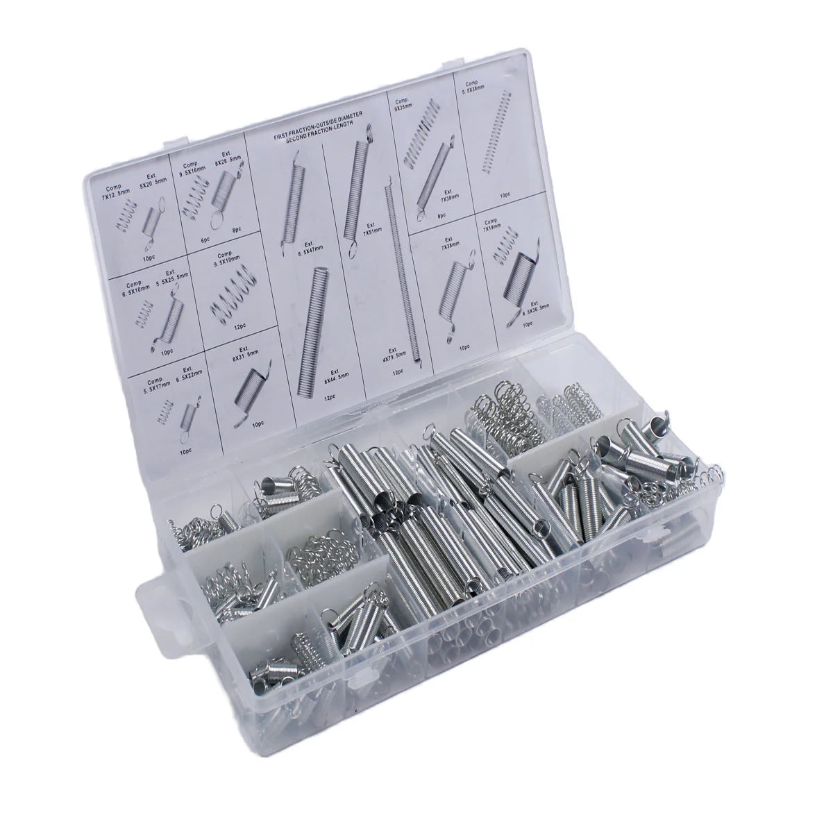 Stretching Belt Hook Spring Set Multi-Size Steel Tension Compression Springs 200pcs Assorted Small Springs for Hardware DIY
