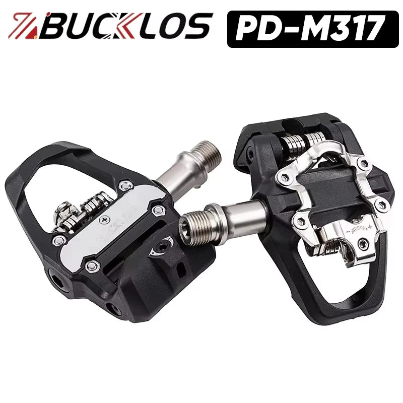 BUCKLOS ODM/OEM Dual-function Clipless Bicycle Pedals 9/16-inch Bicycle Lock Pedals PD-M317 Ultralight Bicycle Pedals.