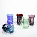 Hand Cut Bohemian Style 90ml Glass Six Color Small Cup Coffee Cup Juice Cup
