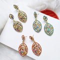 HOVANCI Rhinestone Crystal Water Drop Boho Earrings 12 Womens Colorful Glass Drill 925 Sterling Silver Leaf Earrings