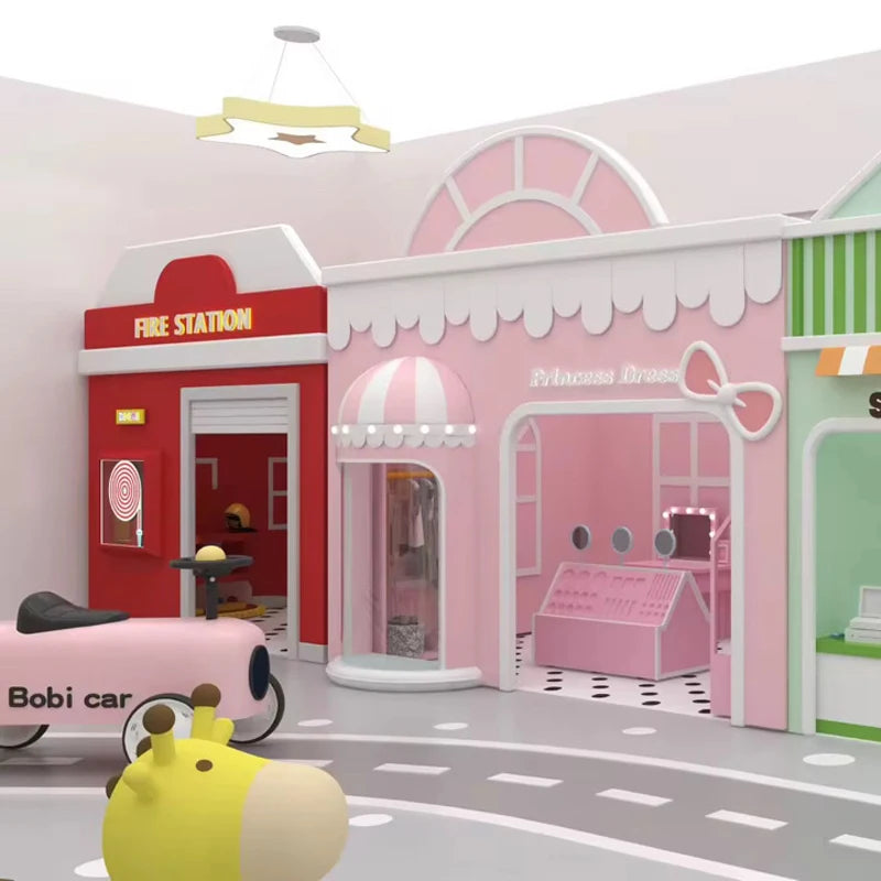 Versatile Indoor Children Shop Themed Role Play House Safe and Fun Soft Play Kids Indoor Playground Equipment
