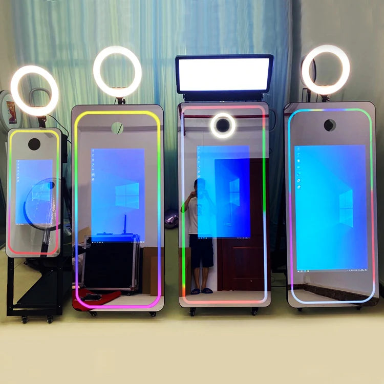 Easy to Install Mirror Photo Booth With 32 43 Inches Touch Screen Camera and Printer Selfie Magic Mirror Photobooth Machine