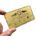 Design Fashion Thank You Small Business Gift Cards Luxury Stainless Steel Metal Card Custom Business Metal Credit Card