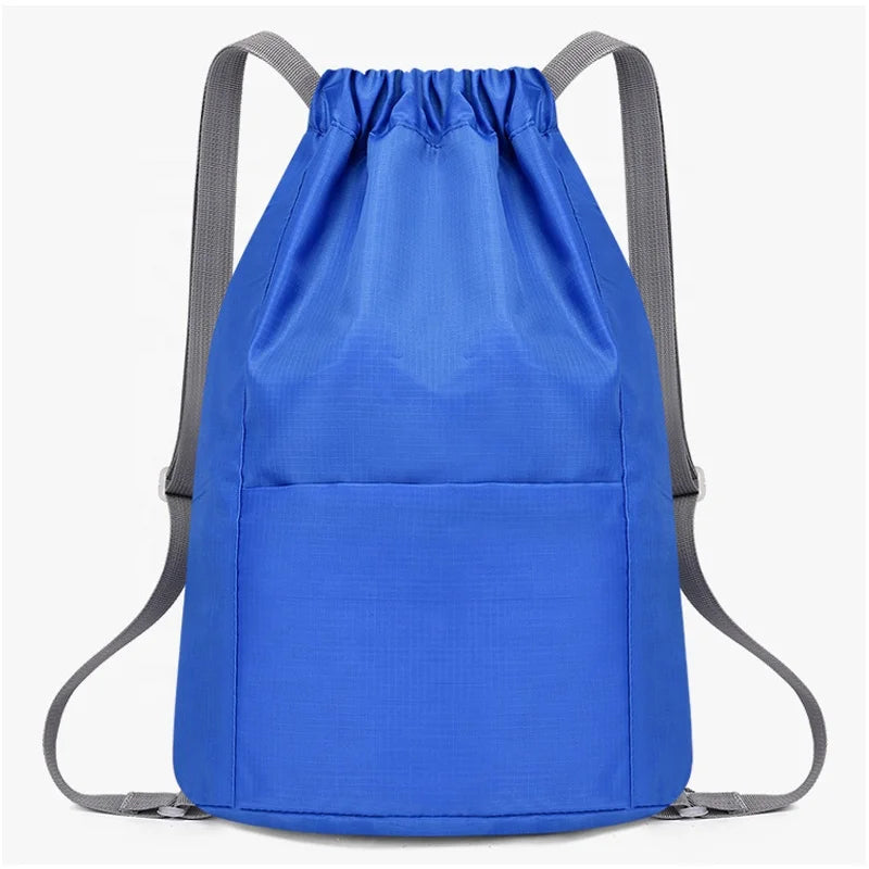 Waterproof Oxford Storage Bag with Open Closure Unisex Gym & Sport Yoga Backpack Lager Capacity Drawstring Backpack
