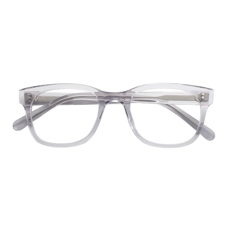 Retro Square Transparent Acetate Eyeglasses Frame Mazzucchelli Diamond Face Shape Clear Lunettes Gafas Occhiali Acetato Eyewear