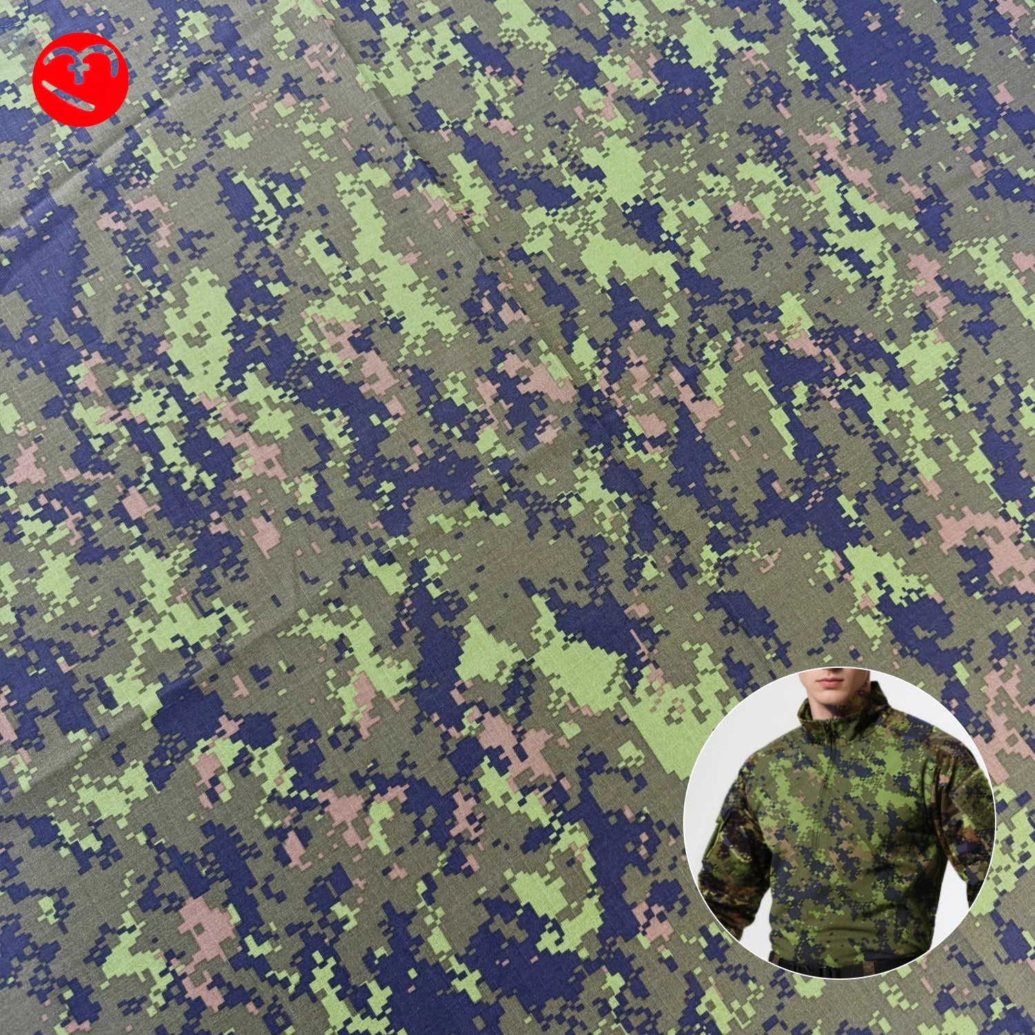 TC65 35  Workerwear Fabric 35% Polyester 65% Cotton Camouflage Ripstop  Uniform Fabric