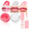 3 1 Vegan Lip Care Kit Lip Balm Sugar Lip Scrub Strawberry ODM Lipstick Primer Treatment Moisturizing Sunscreen Fruit Scented