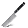 Japanese Kitchen Chef Knife 67-Layers Damascus Powder Carbon Steel Nakiri Knife with Carbon Fiber Handle