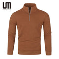 Liu Ming Hot Selling Wholesale Men Casual Turtleneck Long Sleeve Knitwear Tops Half Zip Pullover Knitted Sweater