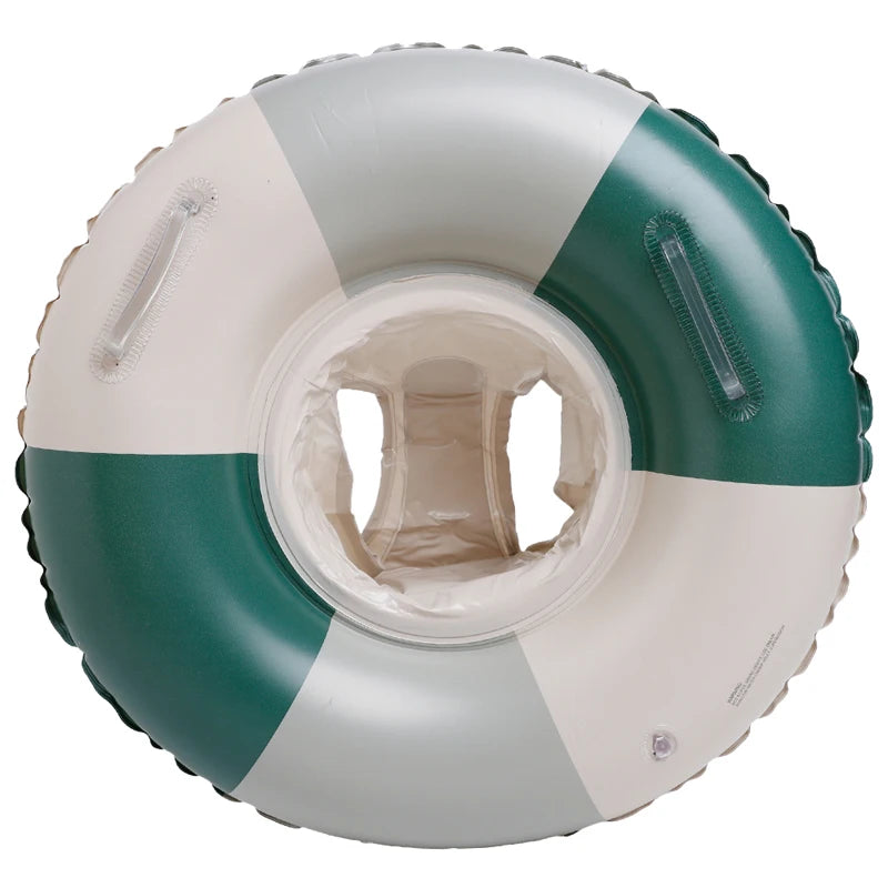 New Design Stripes Designs Inflatable Seat Float with Handles Dinosaur Design Seat Float for Kids