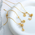Fashion Jewelry Ethnic Style Gourd Tassel Necklace Bracelet Adjustable Set Jewelry Collier En Acier Inoxydable