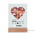 Custom Personalized Gift Colorful Love Anniversary Gift Acrylic Song Code Plaque With Light