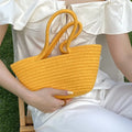 Bohemian Handmade Wove Female Shoulder Bag Crochet Knitting Handbag for Women Large Capacity Summer Beach Bags