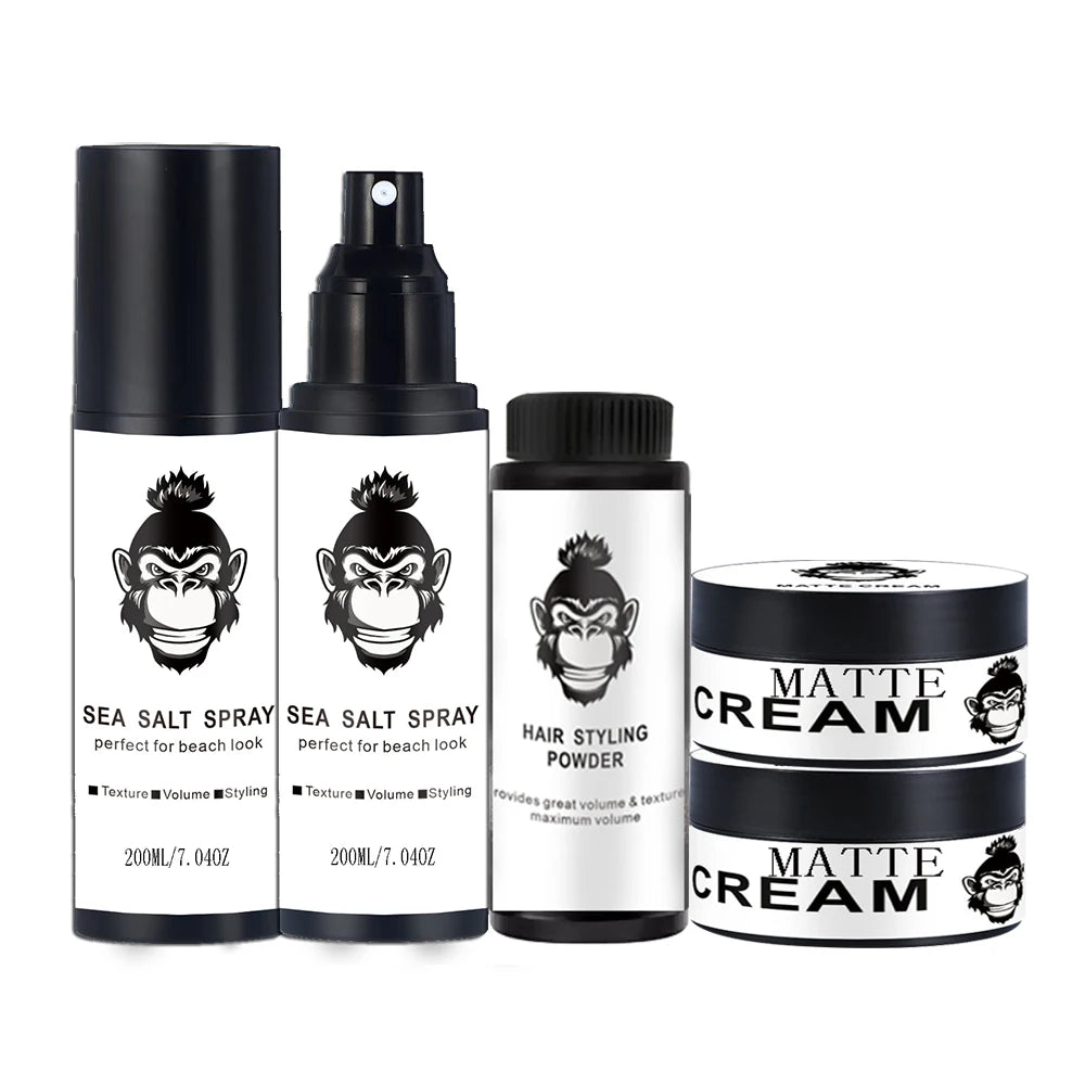 UUFINE Factory Private Label Men Curls Beach Wave Define Sea Salt Volume Hair Spray Men Styling Set for Barbershop