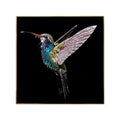 Luxury Wall Art Decor Hummingbird Diamond Encrusted Crystallized Porcelain Painting for Restaurant and Hotel Room Decoration