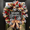 Hot Selling Christmas Creative Door Hanging Decoration Simulation Red Fruit Bow Letter Wreath