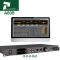 Paulkitson A808 Digital Audio Processor with Touchscreen 8In & 8Out Metal Audio Equipment with Speaker Management System