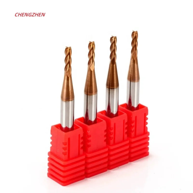 Precision HRC55 Ball Nose End Mill - Nano Coated 2-Flute Tungsten Carbide CNC Cutter 1.0-20mm - Industrial RoHS Grade OEM