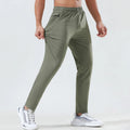 Men's Casual Lightweight Running Pants Quick Drying Mid Waist Sportswear Zipper Fly Flat Front Solid Color Spandex/Nylon Runners