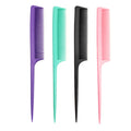 Customized Plastic Colorful Fine Tooth Rat Tail Hair Straightening Comb
