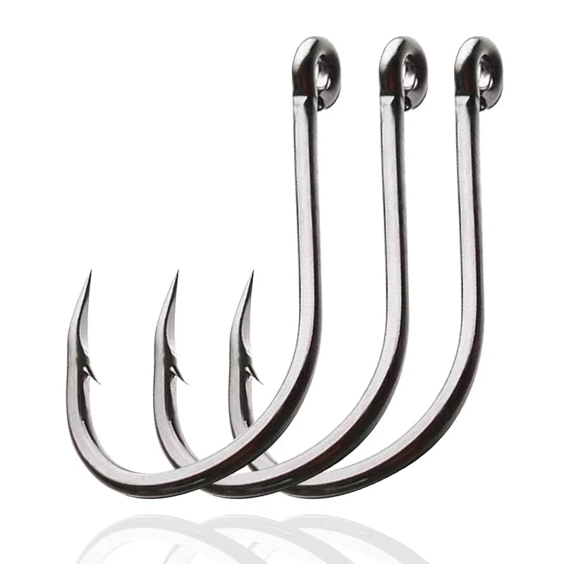 High Carbon Steel Sharp Fishing Hook 0.8#~12# Bait Holder Hooks with Rings for Bass Crappie Walleye Panfish  Freshwater Fishing