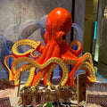 Life Size Octopus Sculpture Fiberglass Marine Life Statue for Sea Food Restaurant Decoration