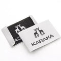 Luxury Custom Woven Label Wholesale High-density Woven Black Spliced Clothing Label Polyester Neck Label