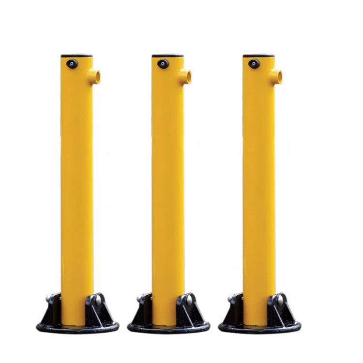 Manual Key Foldable Bollards Road Safety Barriers School Mall Hotel Parking Post Collapsible Bollard