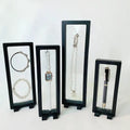 Custom Anti Oxidation Transparent PE Film Jewelry 3D Floating Frame Display Case Chain Bracelet Necklace Suspension Storage Box