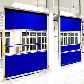 Modern Design Industrial High-Speed Roll-Up Door Transparent Automatic Steel Frame PVC Curtain Windproof for Outdoor