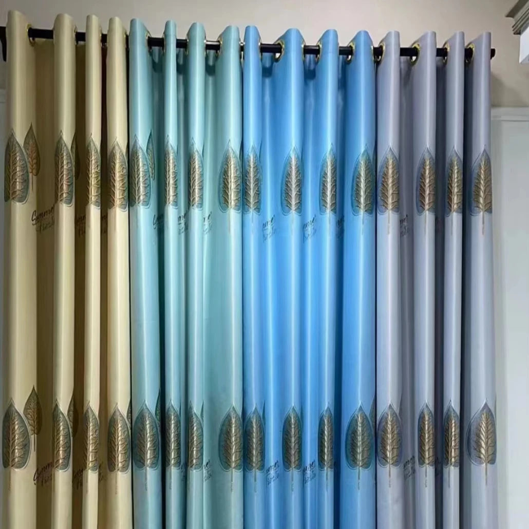 Factory Wholesale New Designs Blackout Jacquard Curtain Window and Fabric