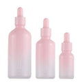 Luxury 100ml Pink Glass Screen Printed Essential Oil Dropper Bottle