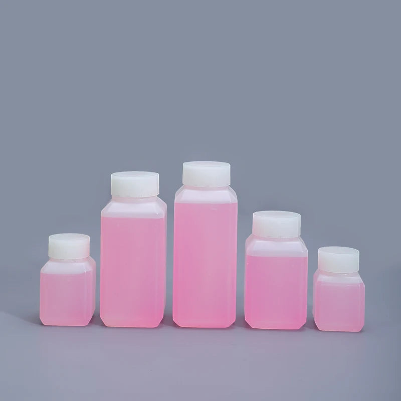 40ml Small Liquid Packaging Biodegradable Mini Square Sterile Plastic Scrub Bottle Potion HDPE Agrochemical Sealed Bottle Cap