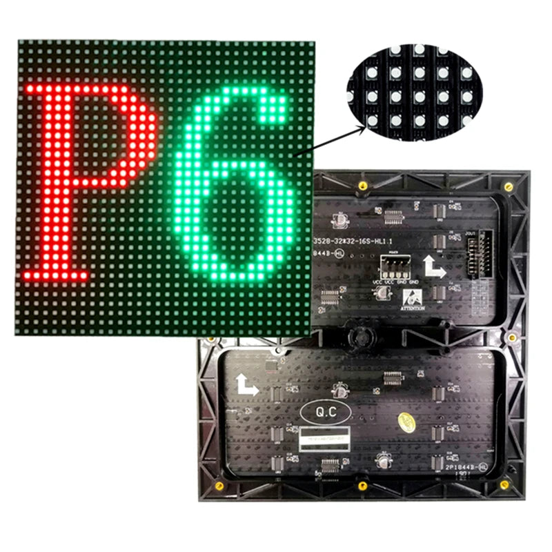 Hot Sale 32*32 Pixel Waterproof 192*192mm Outdoor P6mm LED Signs Display LED Screen Module