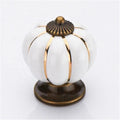 Hot Sale Door Hardware Dresser Knob Cupboard Wardrobe Cabinet Pull Ceramic Pumpkin Knobs