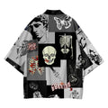 Streetwear Men Women Cardigan Cosplay Haori Yukata Harajuku Tops Robe Plus Size 5XL 6XL Skull Print Beach Japanese Style Kimono
